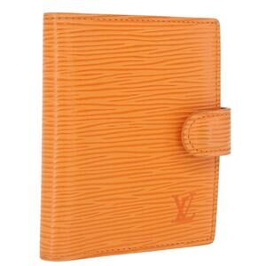 LOUIS VUITTON Epi Agenda Mini Day Planner Cover Mandarin R20007H LV Auth 162717